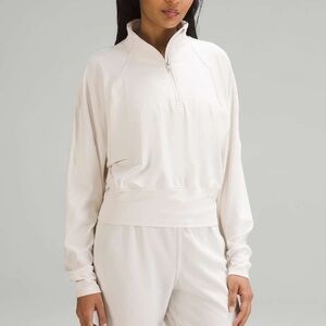 Lululemon Ready to Rulu Half-Zip Pullover (White Opal) - Sz 6
